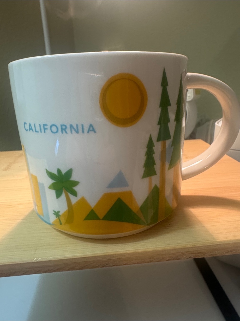 Starbucks California Scenic Mug — White with Yellow & Green